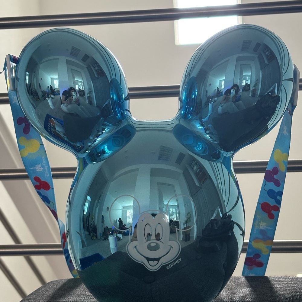 Blue Mickey Mouse popcorn bucket